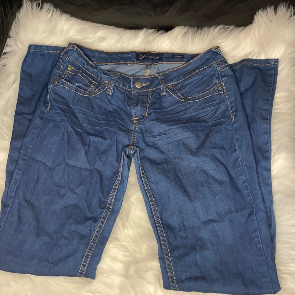 Denim Jeans w/ brown stitching